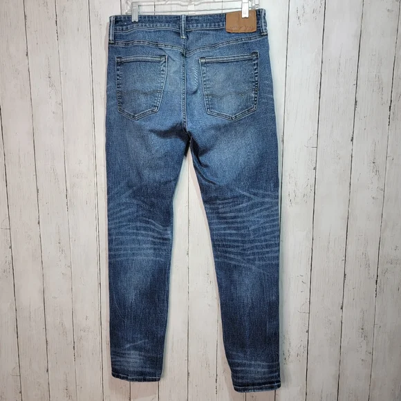 American Eagle AEO Men's Next Level Airflex Slim Blue Denim Jeans Size 32 X 32. - Picture 8 of 10